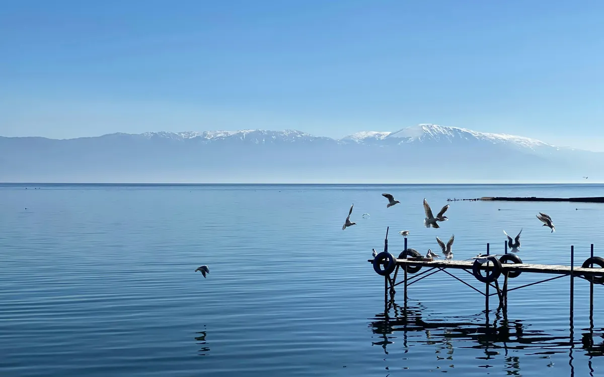 Lake Ohrid shore at Struga