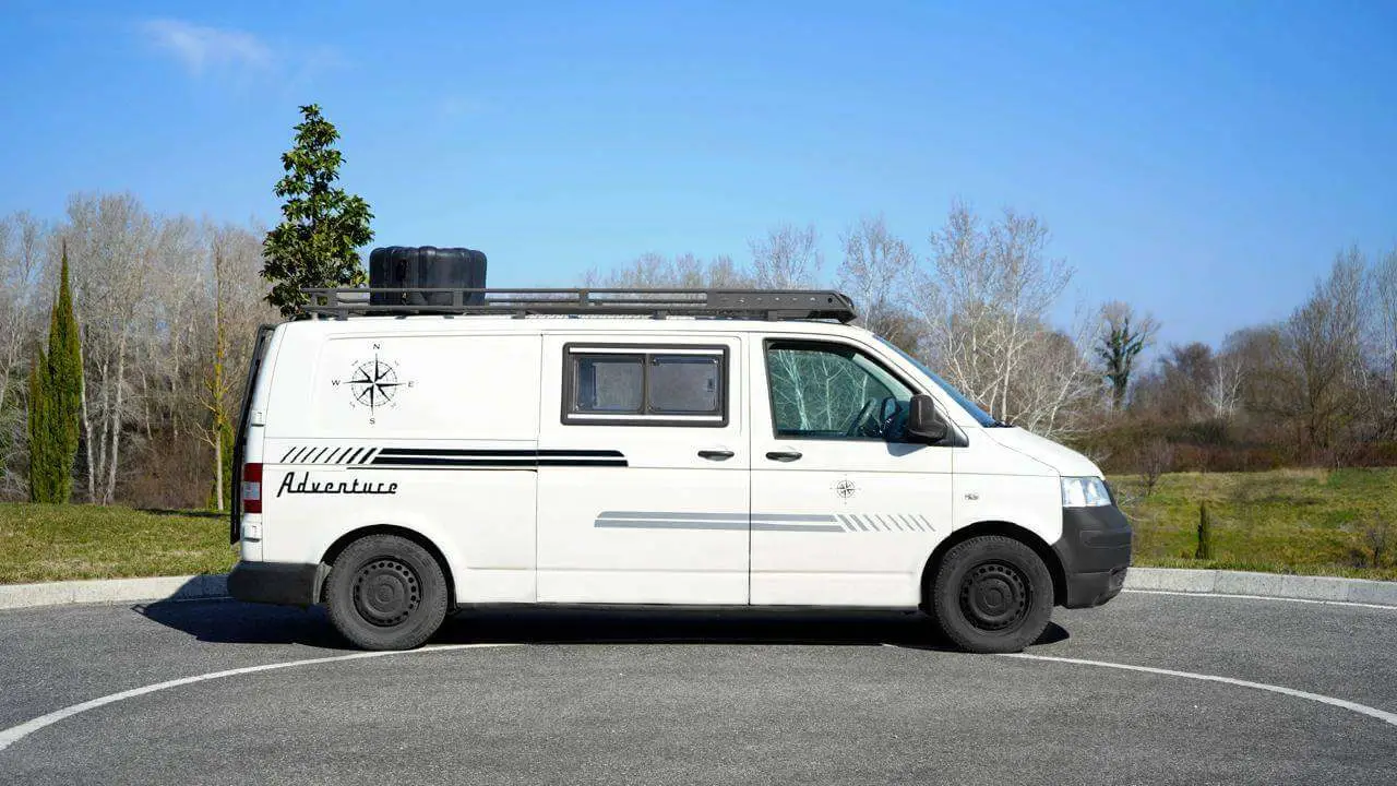 Volkswagen Transporter T5 campervan in side profile