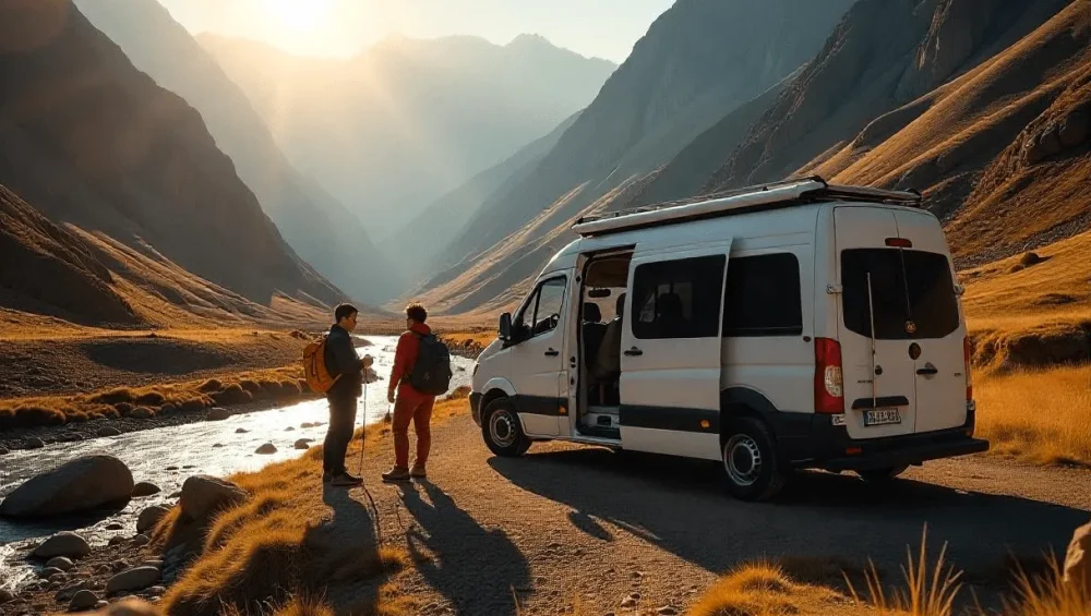 valbona with a camper van