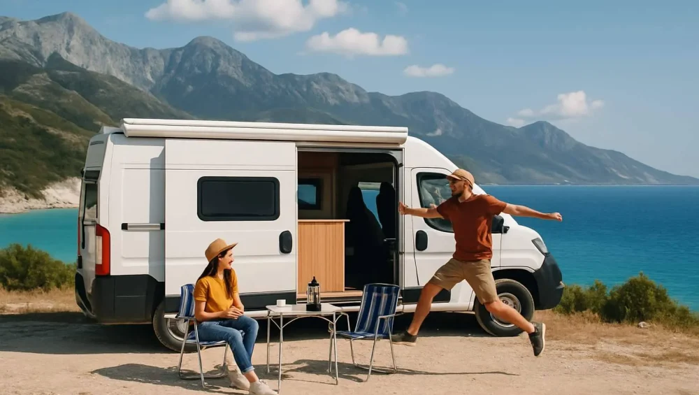 Fun with Campervan in Albania