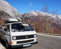 explore the Albanian Alps with a camper van