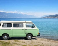 Pogradec with campervan